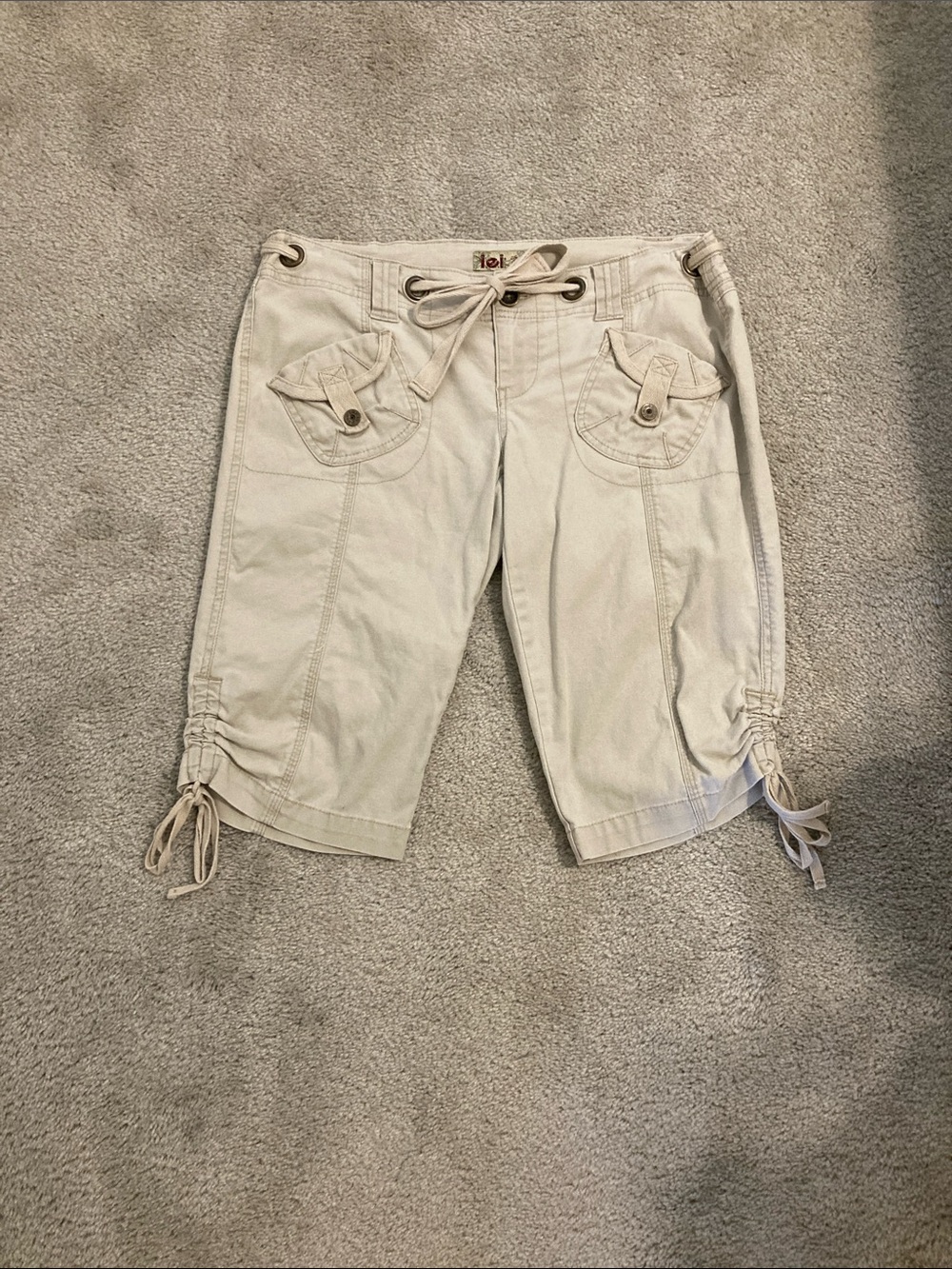 Lei Cargo Drawstring Bermuda Shorts